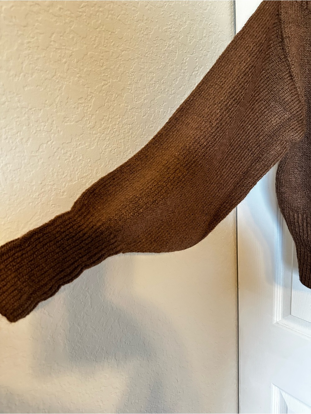 Zenana Cozy Brown Women's Knit Sweater - Picture 3 of 3